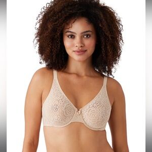 Wacoal Halo Lace Underwire Bra - Sand - 30G